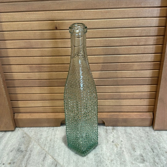 Vintage bottle green glass with hobnail bumps - Picture 1 of 3
